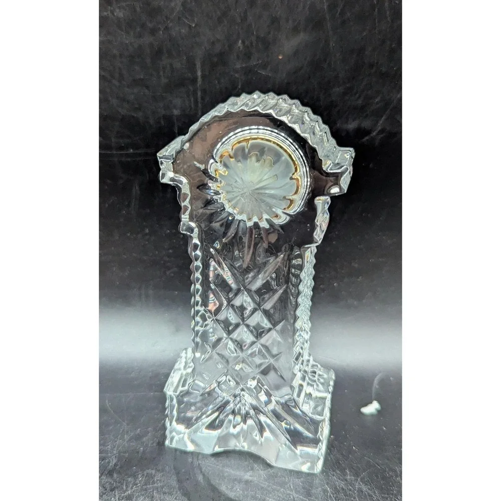 Vintage Waterford Crystal Grandfather Clock Desk Clock Ireland Vintage Untested